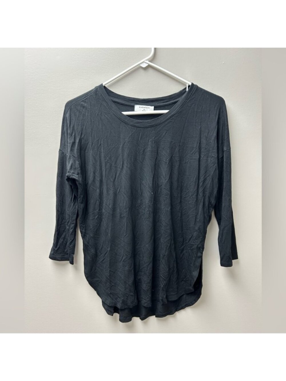 Babaton Women’s 3/4 Sleeve Black Shirt